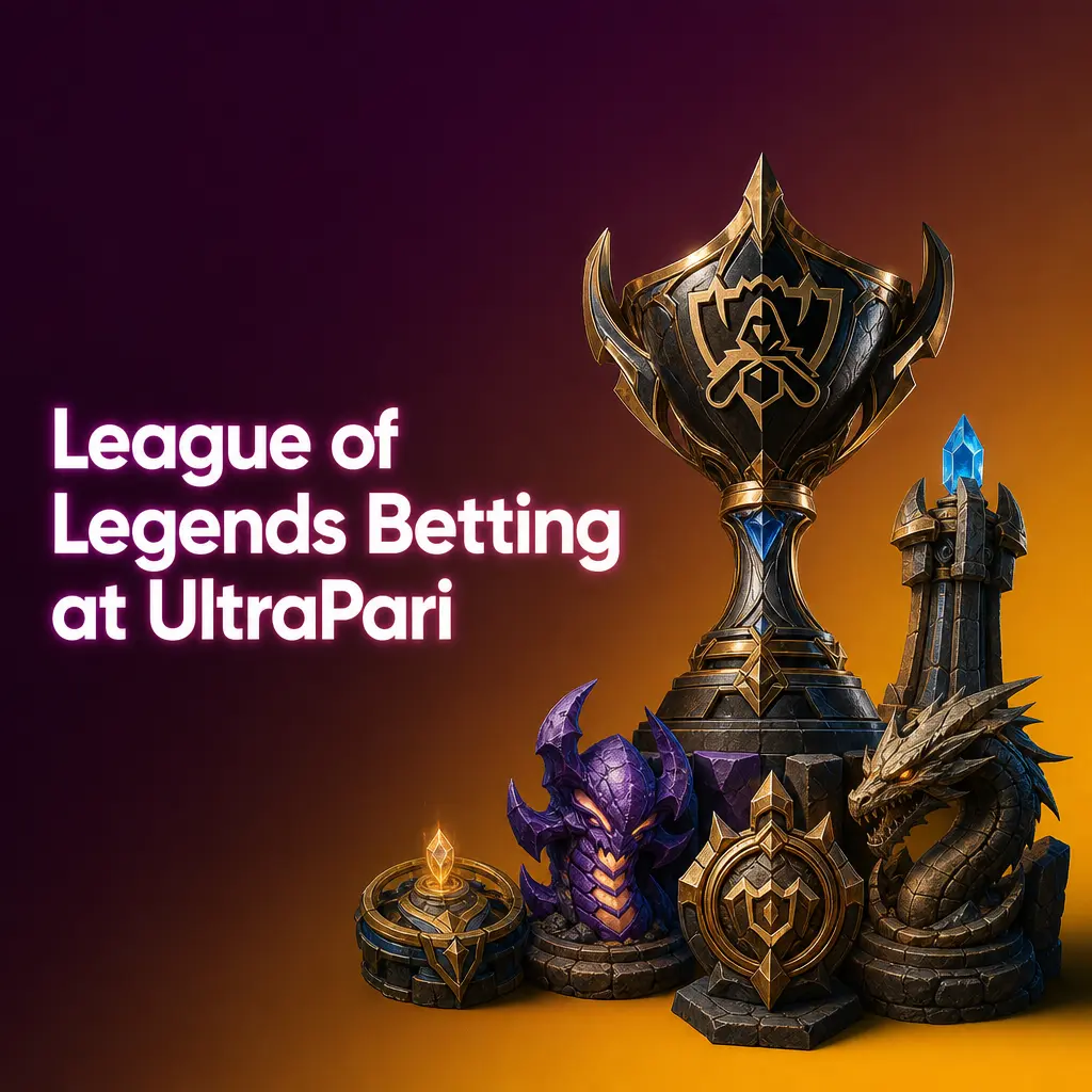 League of Legends competitive match betting on UltraPari with markets for Worlds, MSI, LCK, LPL and LEC tournaments