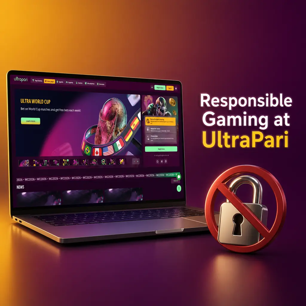 UltraPari responsible gaming tools including deposit limits, self-exclusion options, and session reminders for safe gambling