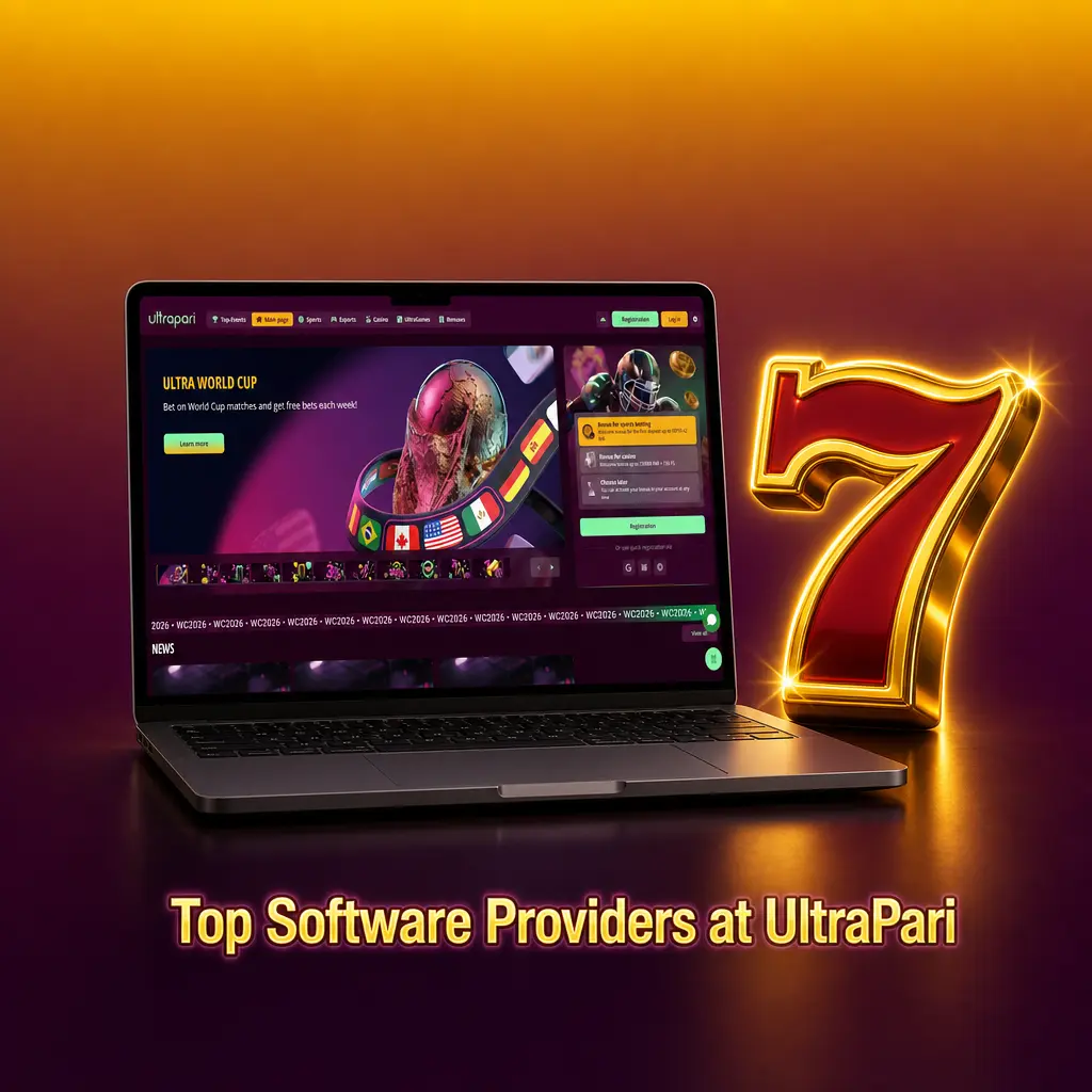UltraPari software providers including Pragmatic Play, NetEnt, Play'n GO, Spribe, and Spinomenal certified casino games