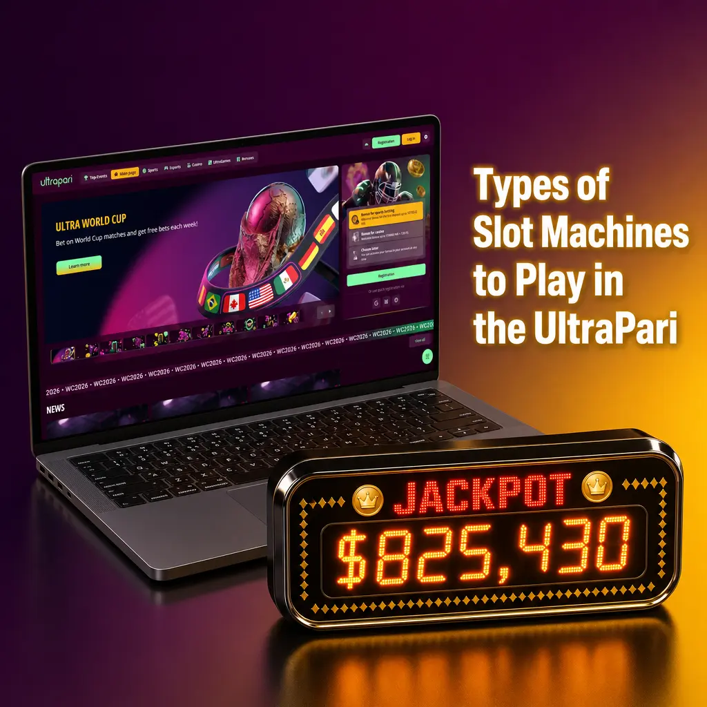 UltraPari slot machine types including classic, video, progressive jackpot, Megaways, bonus buy, and branded slots