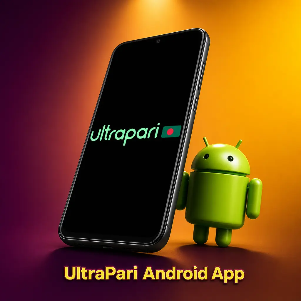 UltraPari Android app download button for mobile sports betting and casino games in Bangladesh