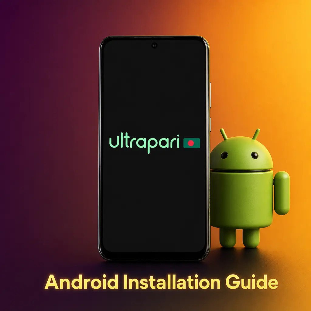 UltraPari Android APK installation guide showing steps to download and install the betting app on Android devices