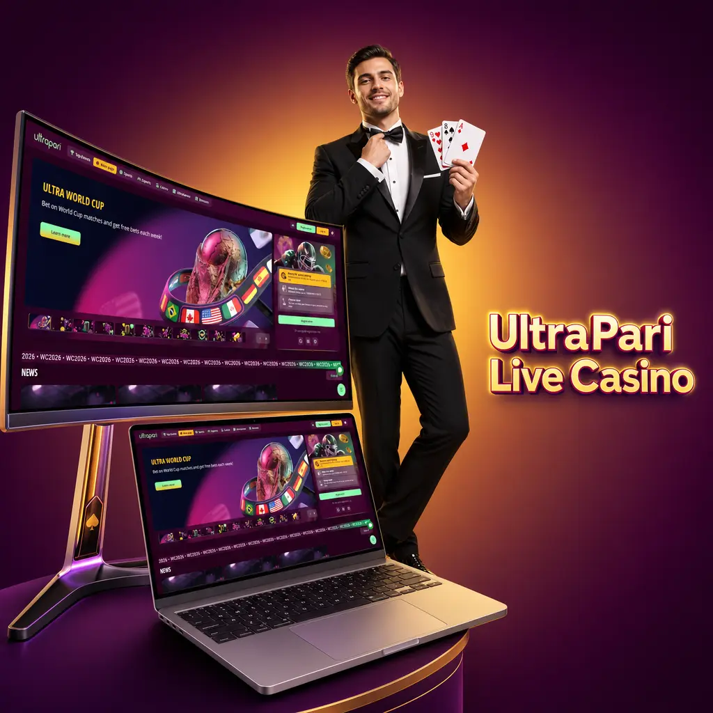 UltraPari Live Casino with HD video stream dealer tables including Blackjack, Baccarat, Roulette, and Andar Bahar