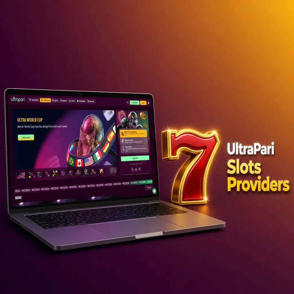 UltraPari slots lobby featuring 50+ certified providers including Pragmatic Play, NetEnt, Play'n GO, and Microgaming
