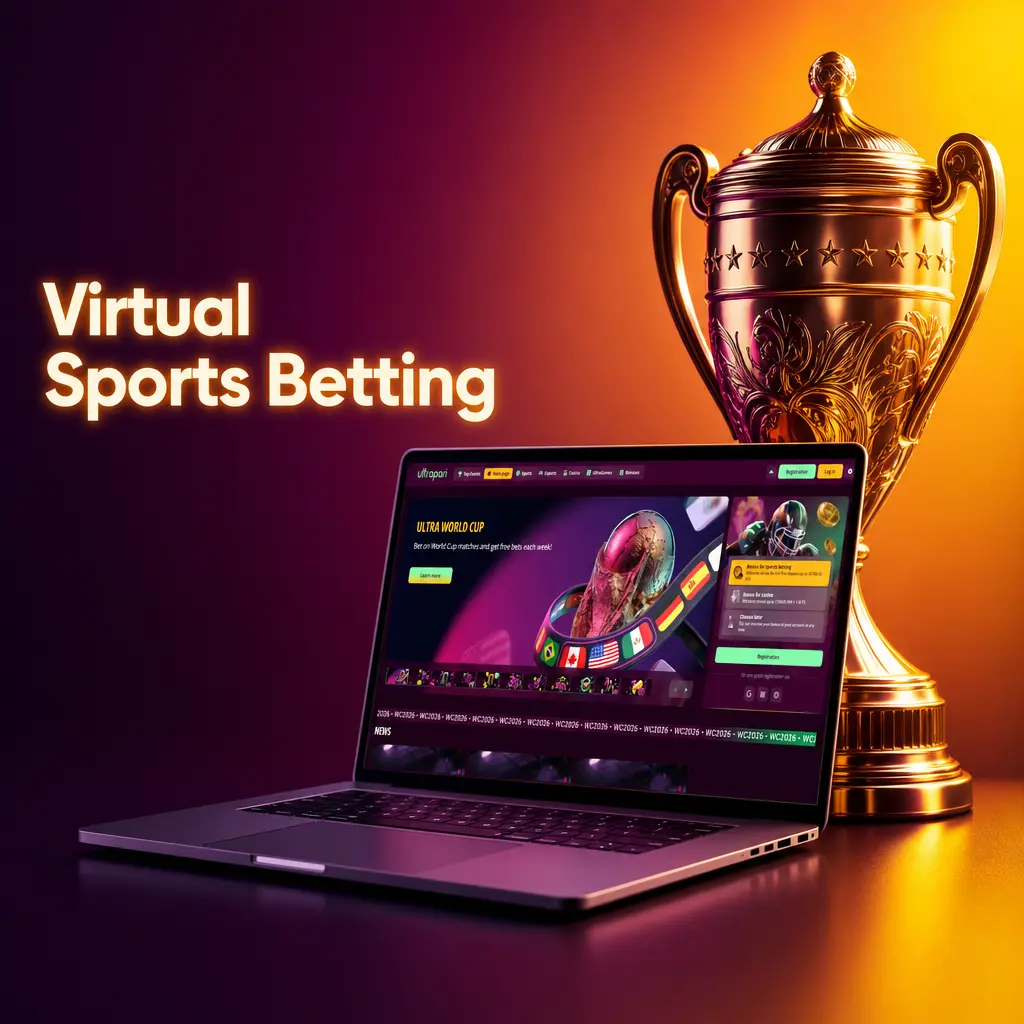 Virtual sports betting lobby with football, basketball, horse racing and greyhound racing options