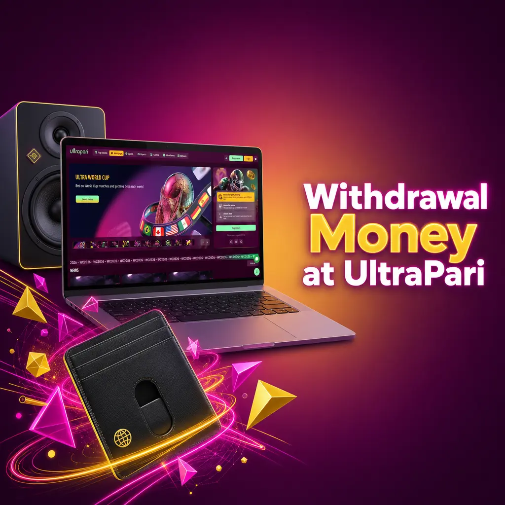 Player initiating a withdrawal at UltraPari using bKash, Nagad, or Rocket in the Cashier section in Bangladesh